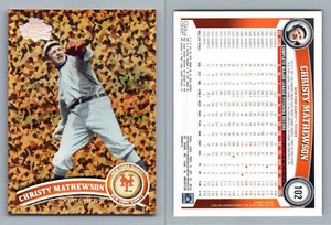 2011 TOPPS SERIES 1 SP LEGENDS COGNAC DIAMOND 102 CHRISTY MATHEWSON GIANTS - Picture 1 of 1