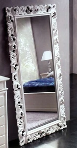 SPECCHIERA VOGUE CORNICE BAROCCA FOGLIA ARGENTO/ORO LACC.NERA/BIANCAxCAMERA 2172 - Foto 1 di 6
