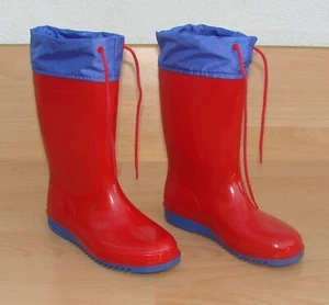 Rote Romika Kinder Gummistiefel mit Stulpen - Top Zustand Gr. 31 um 1980 - Bild 1 von 9