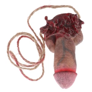 Oggetto di scena di Halloween realistico sangue reciso oggetti di scena lattice pene decorazione appesa - Foto 1 di 10