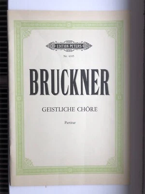 Bruckner: 10 Motets for Mixed Voice Choir - Peters SATB Vocal Score - Image 1 of 4