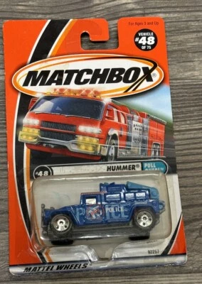 Vintage Matchbox Hummer Rear Compartment Opens Pull Over Series #48 Police 2000 - Image 1 of 4