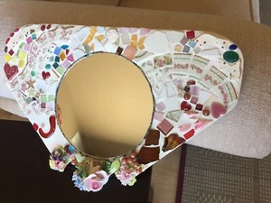 Mosaic Mirror - Fabulous. -Flat ground shipping $15.00 - Picture 1 of 4