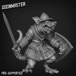 Ratmen Guard Miniatur - Fantasy, RPG, Goons Miniatur, Dnd, D&D, Ratfolk Mini - Bild 1 von 6