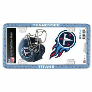 TENNESSEE TITANS THIN RIM LICENSE PLATE FRAME WITH 2 DECALS NEW WINCRAFT 🏈 🚗 - Picture 1 of 1