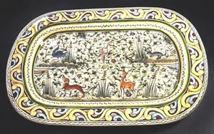 Estrela de Conimbriga Portugal handbemaltes hängendes Tablett XVII C. Teresa 19 1/4" - Bild 1 von 4