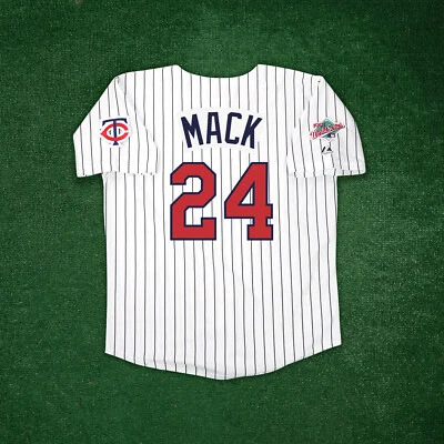 Shane Mack 1991 Minnesota Twins World Series Cooperstown Men's Home Jersey - Image 1 of 4