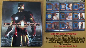 IRON MAN 2 Mini Master CARD Set + MEMORABILIA COSTUME TRADING CARDS Set + Binder - Picture 1 of 17