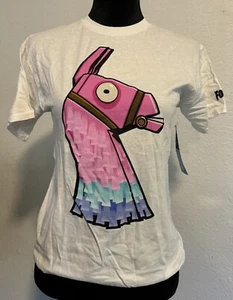 Epic Games Fortnite Kids Unisex Cotton White Llama Fiesta T Shirt Size XL 14/16 - Picture 1 of 5