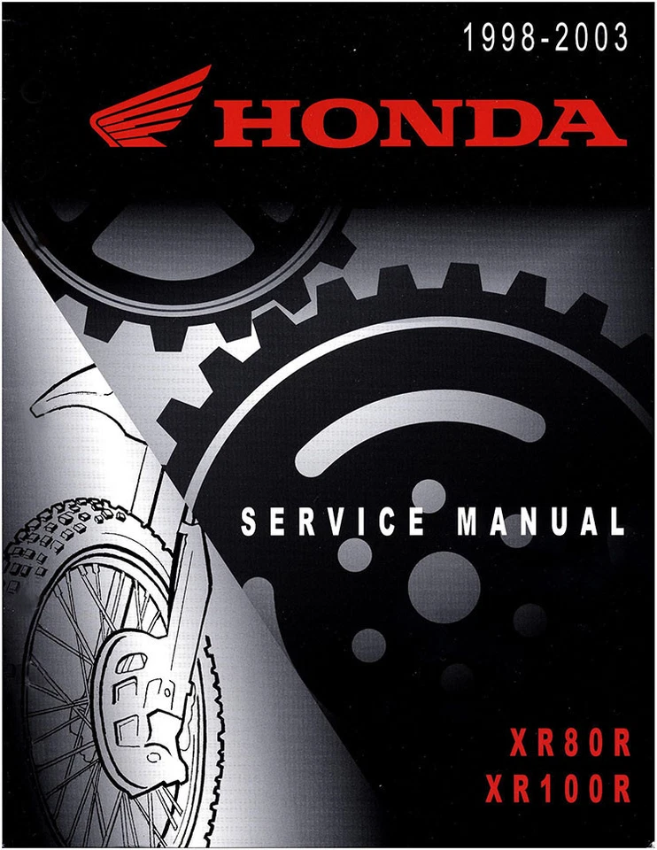 Honda XR80R XR100R 1998 1999 2000 2001 2002 2003 MANUAL DE SERVICIO REPARACIÓN XR 80 100 Foto 1 de 4
