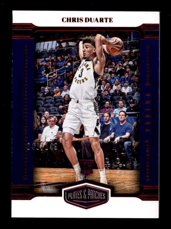 CHRIS DUARTE 2021/22 CHRONICLES PLATES & PATCHES #411 ROOKIE RED #046/149 BF2365 - Image 1 of 1