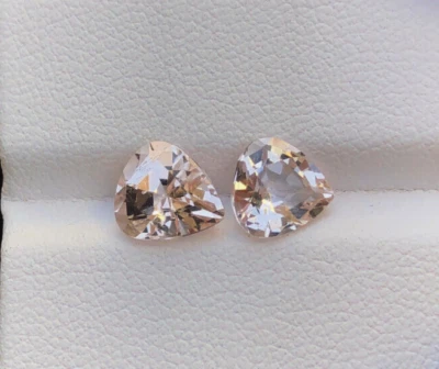 3Cts Top Quality Beautiful Natural Babe Pink Color Morganite Pear Shape CutStone - Image 1 of 4