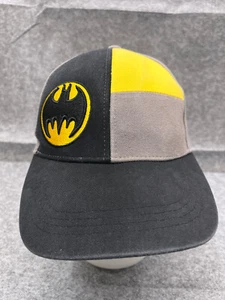 Batman Six Flags Hat Cap Strap Back Adult One Size Gray Black Yellow Polyester - Picture 1 of 13