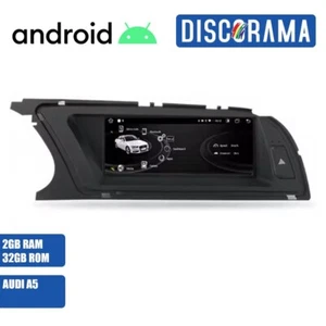 AUTORADIO ANDROID AUDI A5 2008-2016 STEREO AUTO TOUCH GPS WIFI MULTIMEDIA SYS - Foto 1 di 5