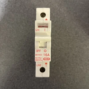 MEM 16 AMP TYPE 2 M6 MCB CIRCUIT BREAKER AB16S2 B16 16A Memera - Picture 1 of 6