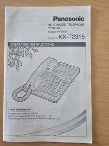 Panasonic KX-T2315 Integrated Telephone System - Operating Instructions F - Picture 1 of 8