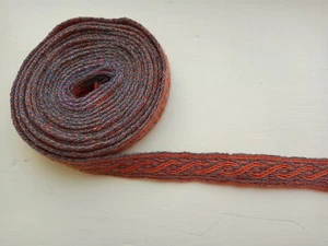 woollen tablet weaving - 100% wool tablet woven braid 2.7 m x 1.6 cm - Picture 1 of 1