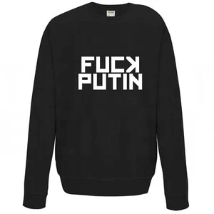 F*ck Putin Sweater Pullover Adult Crew Neck Long Sleeved Sweatshirt - Picture 1 of 34