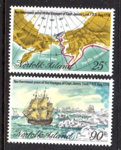1978 NORFOLK ISLAND COOK BICENTENARY 6th issue SG213-214 mint unhinged - Picture 1 of 1