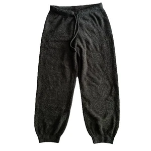 Uniqlo Women Soft Fluffy Teddy Fleece Cozy Jogger Lounge Pants Charcoal Black M - Picture 1 of 12