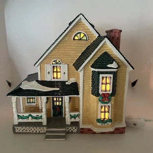 Department 56 5444-5 WOODBURY HOUSE scatola villaggio neve originale cavo luce 1993 - Foto 1 di 9
