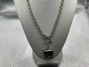 JEWEL KADE Fleur de Lis Eiffelturm Anhänger Halskette Silber Rolo Gliederkette - Bild 1 von 6