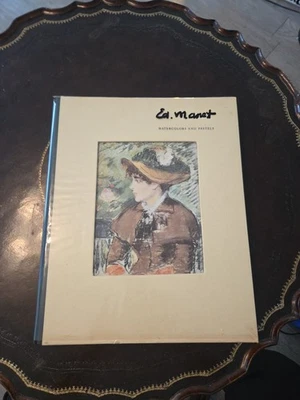 Edouard Manet: Watercolors +Pastels 1959 w/ 24 Matted Color Plates - 12 x 15 DJ - Image 1 of 4