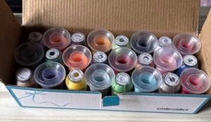24 Spools Solid Colors Polyester Embroidery Machine Thread - Picture 1 of 6