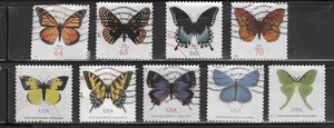 EE. UU. Usado OFF Papel las 9 Mariposas Diferentes de 2010-2025 En muy buen estado - Imagen 1 de 1