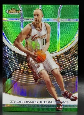 2005-06 Topps Finest Green Refractor Zydrunas Ilgauskas 21/89 NM #81 Cavs Legend - Image 1 of 4