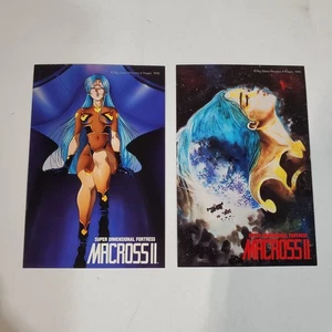 SUPER DIMENSIONAL FORTRESS MACROSS II 1992 VIZ COMICS 6X4" Postkarten Lot von 2  - Bild 1 von 2