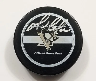 MARIO LEMIEUX Autografiado CUP AÑO Pingüinos Firmado NHL Hockey Juego Puck Foto 1 de 2
