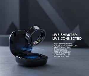 Premium Smart Ring: Health, Sleep, & Temperature Tracker for iOS & Android - Picture 1 of 6