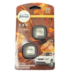 Febreze Car Air Freshener Cozy Campfire Limited Edition Two Clips Total 4 mL New - Picture 1 of 1