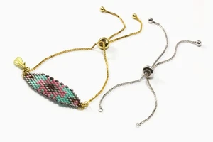 Pieza final para pulsera con cierre deslizante cierre deslizante, A-90 - Imagen 1 de 2