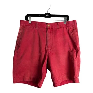POLO RALPH LAUREN Chino Shorts Mens 36 Cotton Pink Twill Golf Vintage Flat Front - Picture 1 of 10