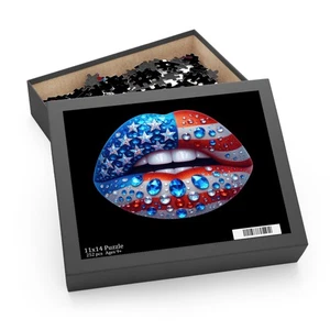 Patriotisches Lip Art Puzzle - Bild 1 von 3
