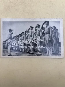 Ein Gruß an Sie aus Fort Six N. J. Postkarte 1943 - Bild 1 von 2