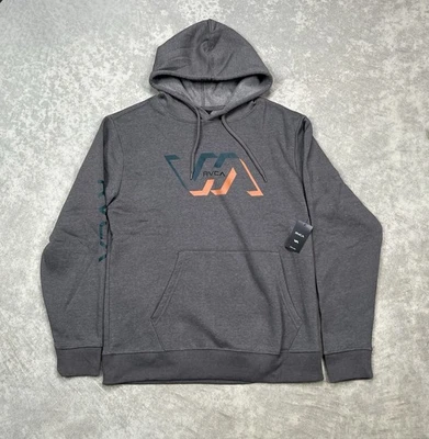 RVCA Oliver Pullover Hooded Sweatshirt - Heather Grey Hoodie Sz M - Image 1 of 4