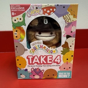 Squishmallows Take 4 What Do You Meme Card Game With Benny Plush Ages 8+ NEW - Picture 1 of 3