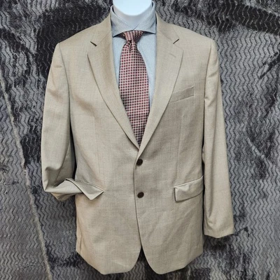 Charles Tyrwhitt Blazer Mens 42L Tan Wool Slim Fit Super 110s Sport Coat - Image 1 of 4