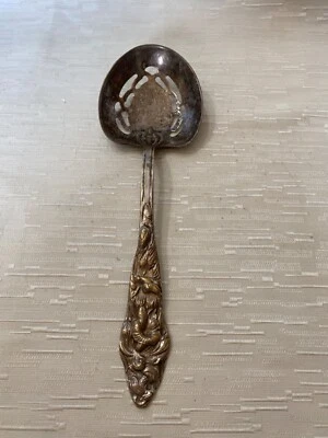 Vintage Italy Eales Of Sheffield 1779 Servingware  slotted spoon Silverplate - Image 1 of 3