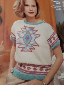 Brunswick Vintage Knitting Pattern 916 Southwest Swearer 36-45 - Picture 1 of 1