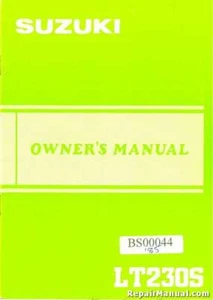 Suzuki 1985 LT230S ATV Owners Manual - Bild 1 von 1