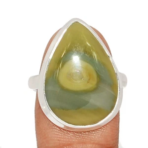 Natürlicher Royal Imperial Jaspis - Mexiko 925 Silber Ring Schmuck Gr.9 CR59435 - Bild 1 von 1