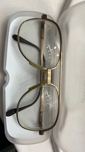 Vintage Mens Gold Oversized Eyeglasses | Retro Aviator Glasses | Anthony Martin - Picture 1 of 2