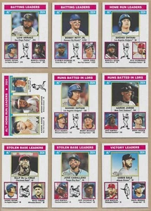 Juego completo de (15) Ohtani Judge Witt Topps Heritage AL/NL League Leaders 2025 - Imagen 1 de 2