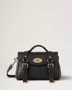 Mulberry 'Mini Alexa' in Black Grained Leather - $1295 - Brand New in Dustbag - Picture 1 of 6
