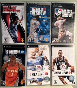 Lot Of 6 PSP Sports Games CIB MLB The Show 09 & 10, NBA Live 09 & 10, Tested - Picture 1 of 19