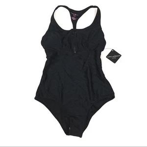Vanilla/Beach Swim Women’s Size M Black and White One-piece Swimsuit NWT - Picture 1 of 6